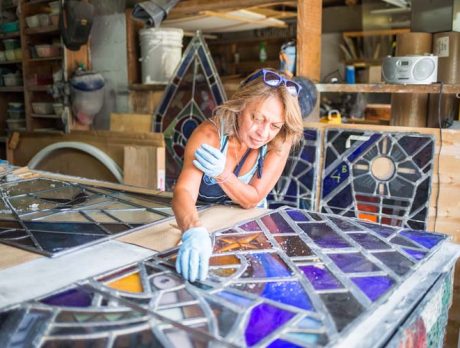 Shattered stained-glass windows returning to Christ by the Sea