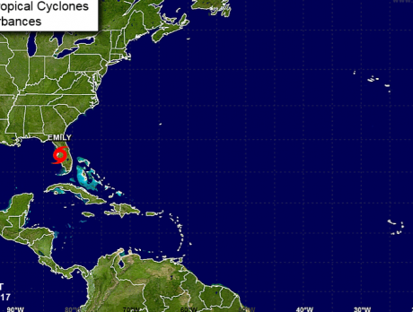 Emily weakens to tropical depression