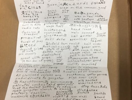 Photos – More details revealed in suspicious letter sent to School District
