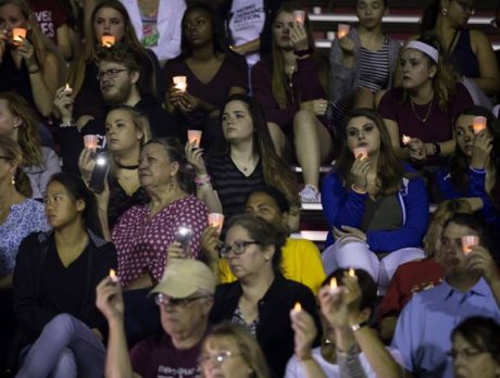 Photos – Candlelight vigil held at high school for Parkland shooting victims