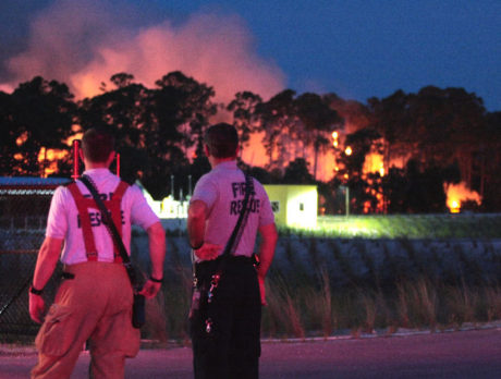Roads reopen after blaze near South County water plant