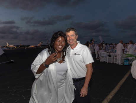 Whiteout conditions prevail at Cinema de la Mer party