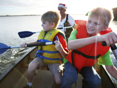 Canoes make WinterGreen NightLights tons of fun