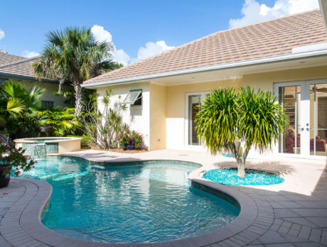 River Club courtyard home offers serenity and privacy