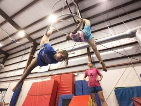 Aerial Antics performers prepare for signature show
