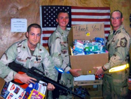 Local band and Military Moms send goodies to troops