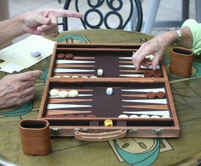 Backgammon players gathering at Indian River Mall