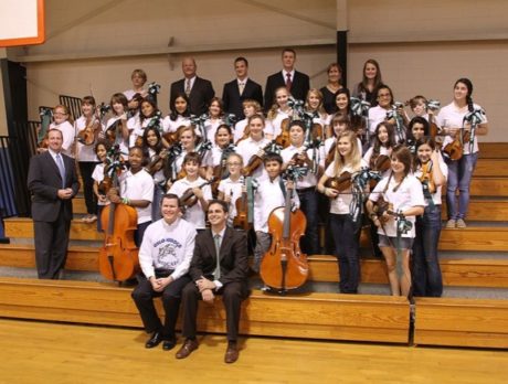 Instrument donation at Oslo Middle School