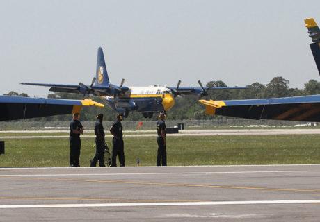 AIR SHOW: Fat Albert demonstrates tactical maneuvers