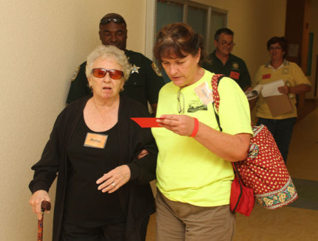 American Red Cross disaster shelter drill