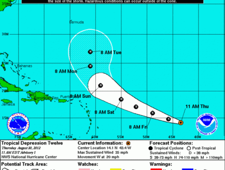 Tropical Storm Leslie forms in Atlantic