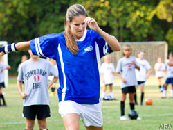Celebrity soccer mom picks flu vaccination as a priority