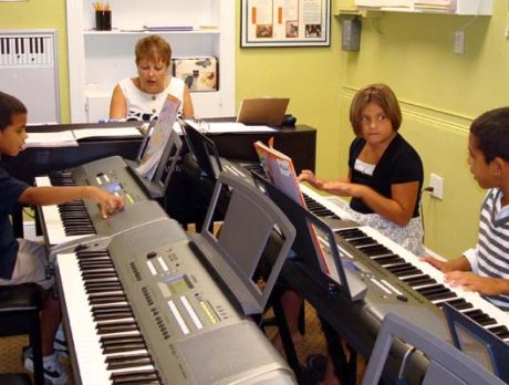 Keyboard lessons given to Youth Guidance kids