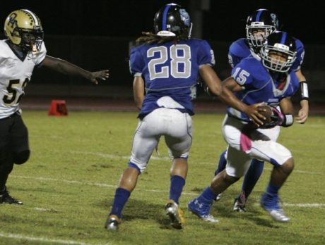 Sharks fight for 17-14 win over Olympic Heights