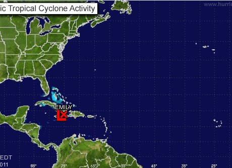 Tropical Storm Emily devolves into low