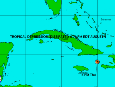 Tropical Storm Emily – Aug. 4 evening