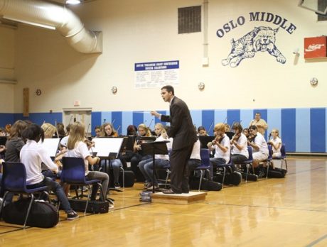 Instrument donation at Oslo Middle School