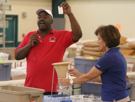 Packaging 100,000 nutritious meals for hungry children