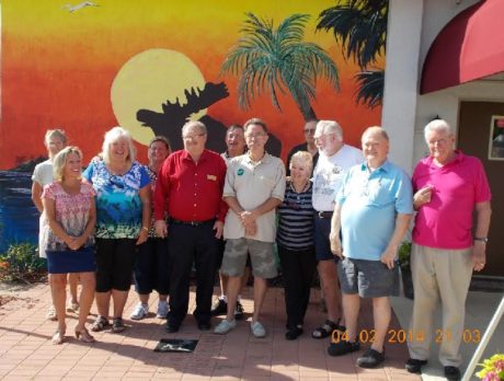 Art club volunteers help brighten up buildings