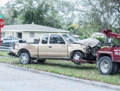 UPDATED: Crash snaps utility pole