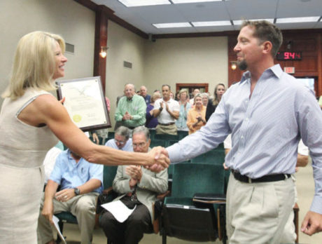 Vero Beach lifeguards recognized for helping save shark bite victim