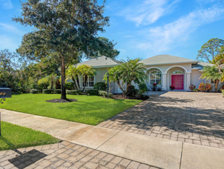 Crystal Falls of Vero home features beautiful landscaping