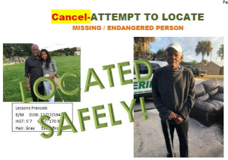 Missing man found safe, deputies say