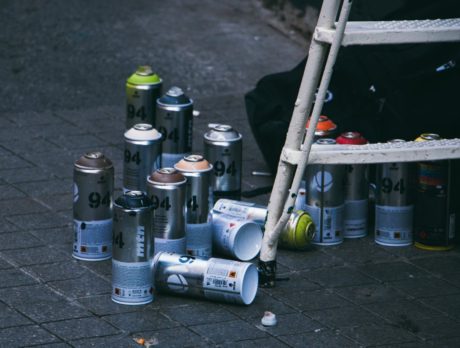 Man booked after spray painting ‘dirty’ word on building