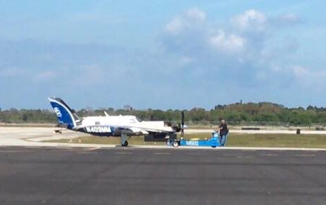 Plane makes emergency landing after engine catches fire