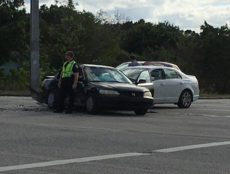 Child flown to hospital after multi-car crash