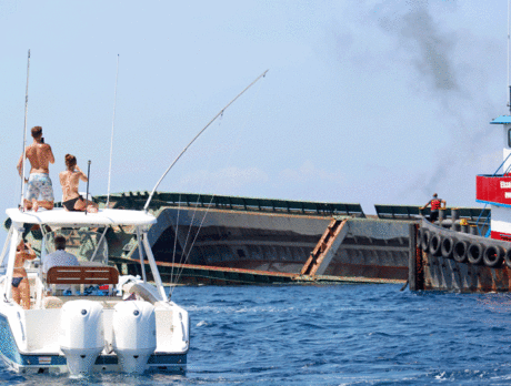 180-ft freighter Voici Bernadette now sleeping with fishes