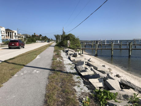 Work starts on north island sidewalk and seawall project