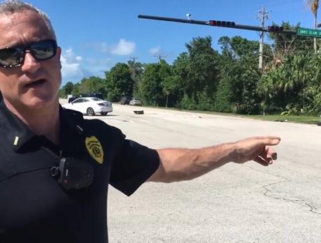Man ejected from golf cart in two-vehicle crash