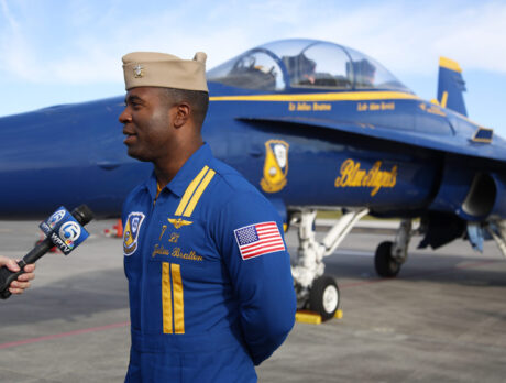 Whiz show! Blue Angels dazzle fans in quick visit