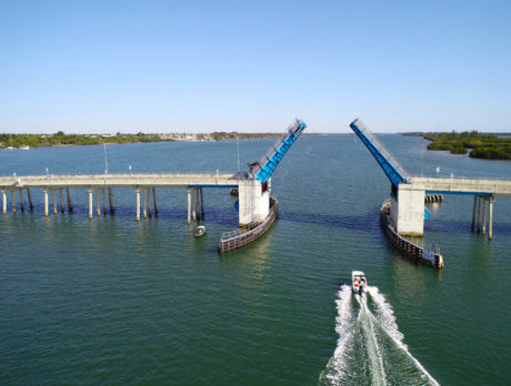 High span to replace drawbridge at south end of island