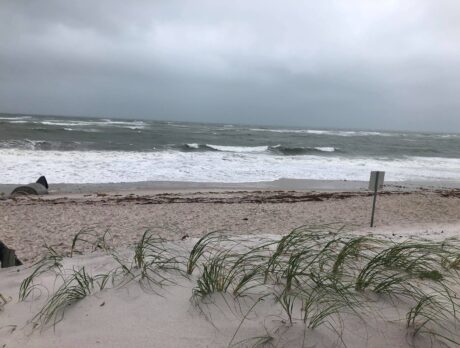 Minor beach erosion from Isaias
