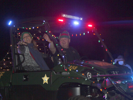 Can’t mask the enthusiasm at Sebastian Christmas Parade