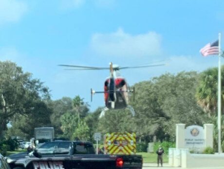 Construction worker hurt after falling from ladder
