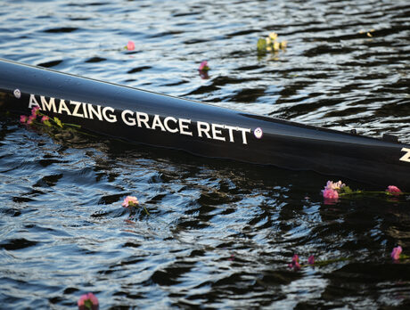 Memorial flower ceremony for Holy Cross Rower Grace Rett