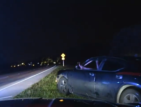 Video: Man leads deputies on vehicle chase, sticks foot out of window