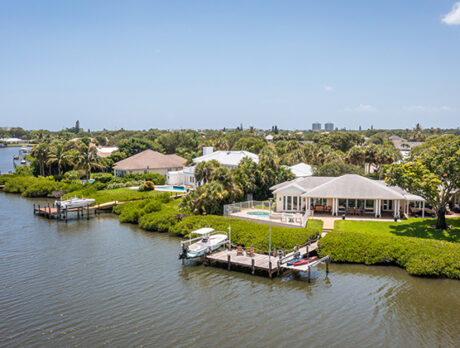 Stunning Cache Cay house has pool, dock and long river views