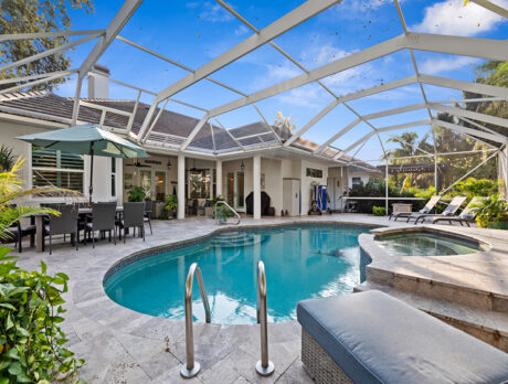 Casually elegant compound includes guest house and pool