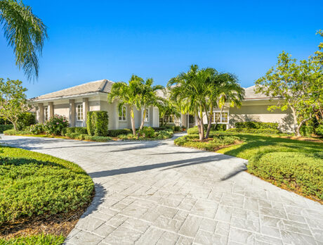 Spacious Moorings pool home features long view of the bay