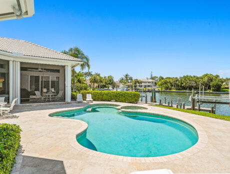 Gorgeous Moorings pool home: Dock overlooks Cutlass Cove