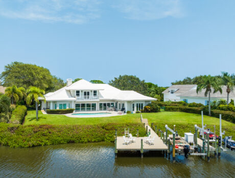 Beautiful waterfront pool home has sweeping river views
