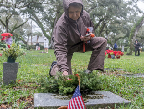 Floral support: John’s Islanders place wreaths at vets’ graves