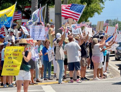 Crowds flock to Hands Off protest against Trump, Musk in Vero Beach